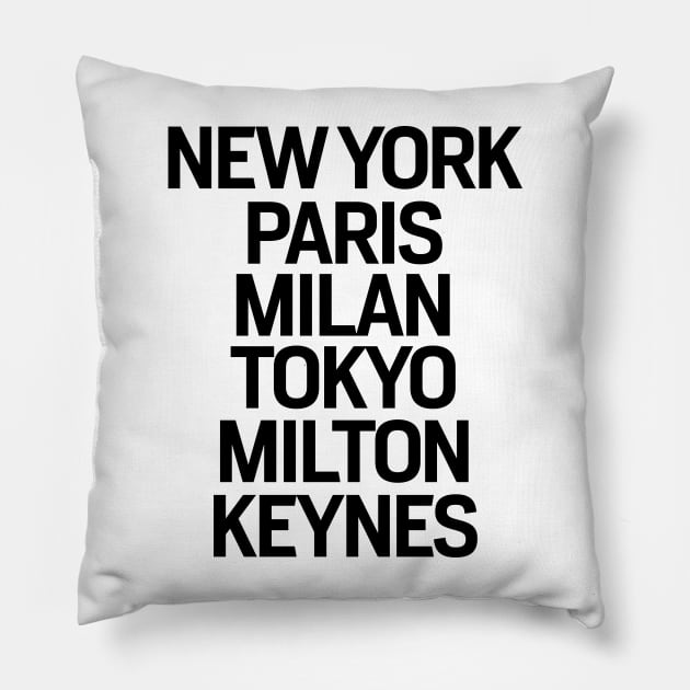 Milton Keynes - City of Dreams Pillow by The_Black_Dog