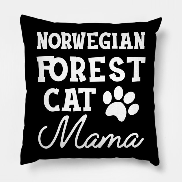 Norwegian Forest Cat Mama Pillow by KC Happy Shop