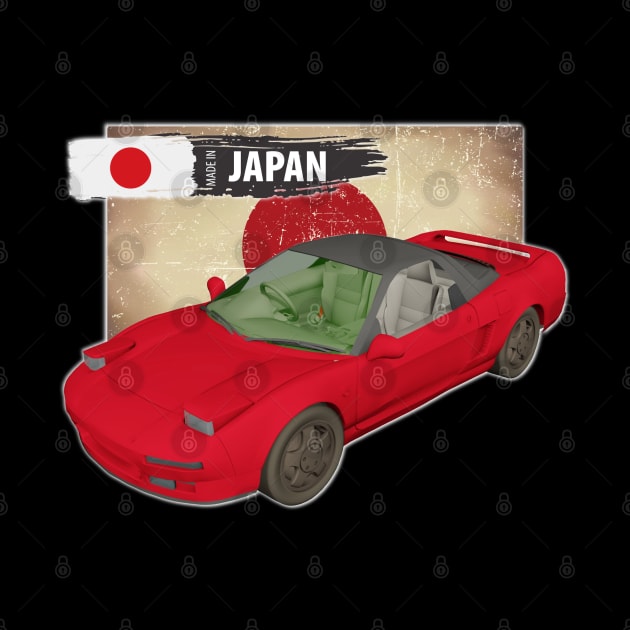 Red Acura NSX 1990 01 by Stickers Cars