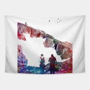 mountaineer climbing sport art #mountaineer #climbing #sport Tapestry