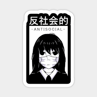 Antisocial corona anime cool style Magnet