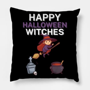 Happy halloween witches Pillow