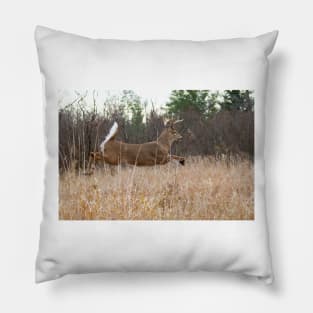 Taking Flight - White-tailed Buck Pillow