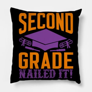 Second Grade Rainbow Girls Boys Teacher Team 2nd Grade Squad Pillow