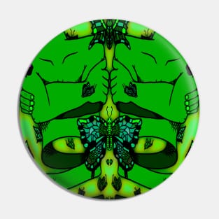 Green Nervous Butterfly Pin