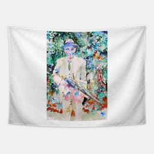 WILLIAM S. BURROUGHS watercolor portrait .2 Tapestry