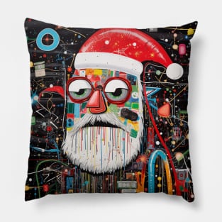 Santa Claus & Cyberpunk 10 Pillow