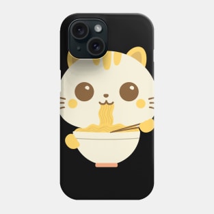 Ramen Cat Shirt Japanese Manga Anime Gift Neko Phone Case