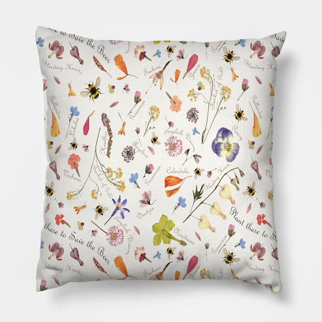 Save the Bees Pillow by My Petal Press