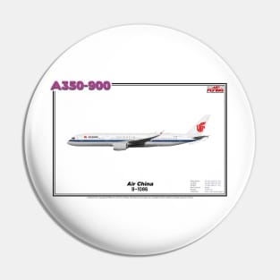 Airbus A350-900 - Air China (Art Print) Pin