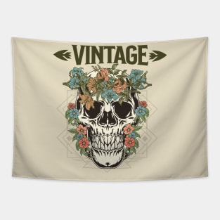 Blooming SKull Vintage Shirt Tapestry