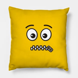 Zipper-Mouth Face Pillow