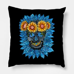 A Post-Impressionist skelleton Pillow