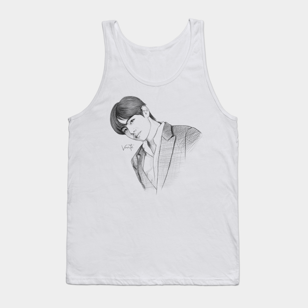 Bts V Sketch White Bg Bts Tank Top Teepublic