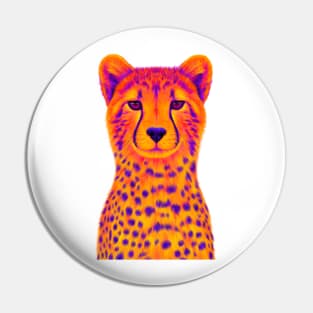 Orange and Purple Cheetah Pin