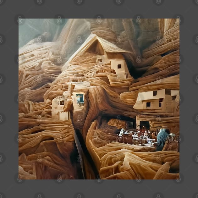 A village carved into a mountain by maricetak