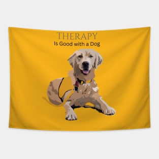 Therapy Dog Yellow Tapestry