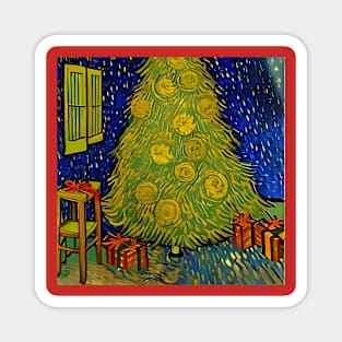 Christmas - Van Gogh Style Magnet