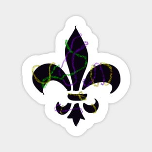 Fleur de Lis Mardi Gras Magnet