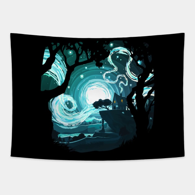 Smoke Trail Tapestry by Prok_Art