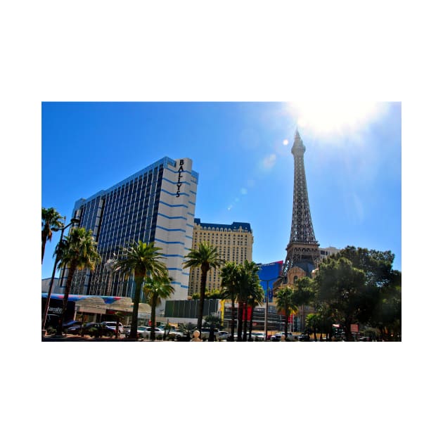 Eiffel Tower Paris and Ballys Hotel Las Vegas America by AndyEvansPhotos