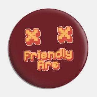 Friendly Fire Pixel Gaming Retro Pin