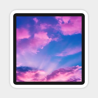 Pink Blue Sky Magnet