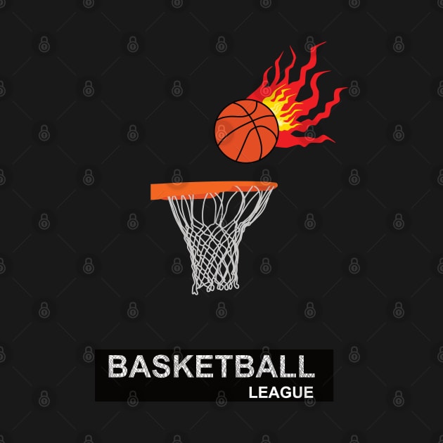 Fiery ball going into the basket by GiCapgraphics