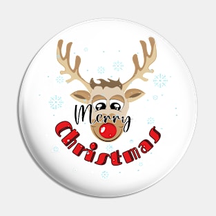 Reindeer Merry Christmas Pin