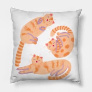 Three sleeping cats Pillow