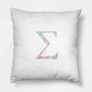 Sigma Splash Greek Letter Pillow