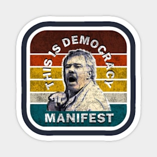 This Is Democracy Manifest- Retro Vintage Magnet