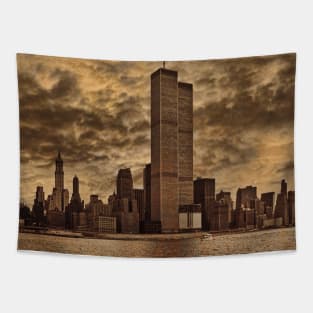 Downtown Manhattan, USA & WTC Towers, Circa 1979 Tapestry