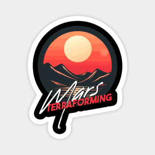 Terraforming Mars, Red Planet Martian Astronomy Art Magnet