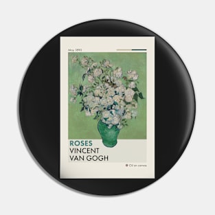 Mid-Century Van Gogh Roses Pin