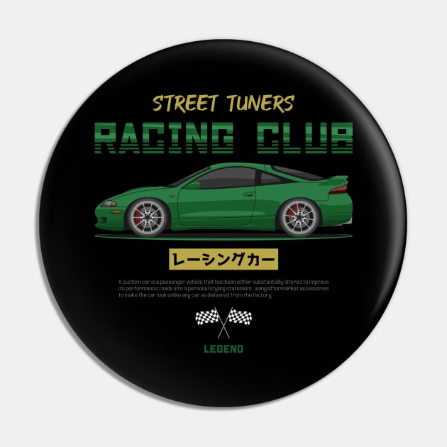 Tuner Green Eclipse 2GA JDM Pin by GoldenTuners