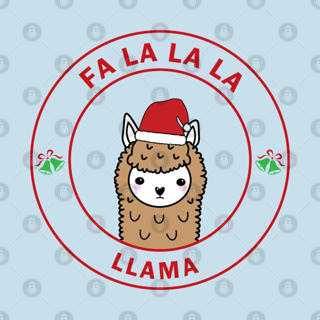 Christmas Llama by Mint Cloud Art Studio