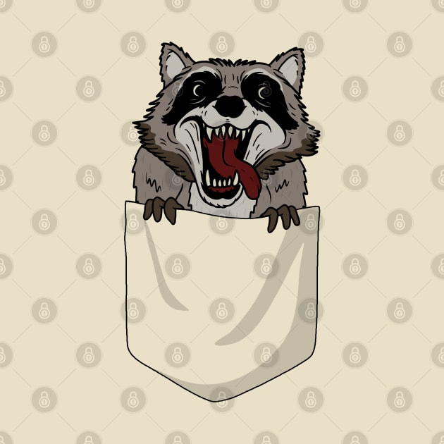 Raccoon in pocket by valentinahramov