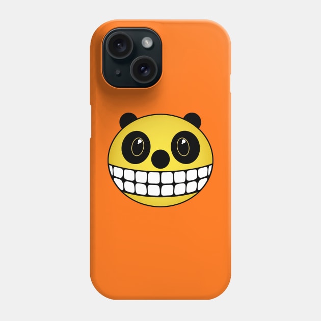 Yellow Panda Smiley Face Phone Case by RawSunArt