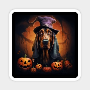 Halloween bloodhound dog Magnet