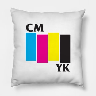 CMYK Black Flag Graphic Designer Pillow