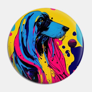 Colorful afghan hound portrait Pin