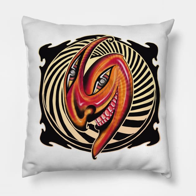 Alex Grey Inspired Creature Pillow by NibsonMother