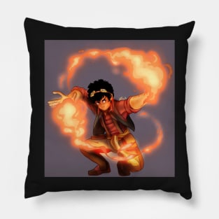 Leo fire bender Pillow