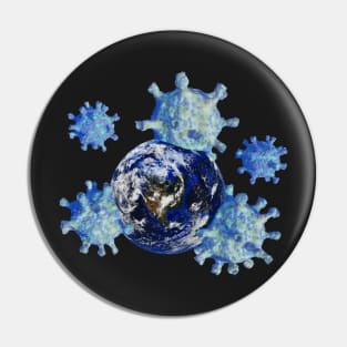 Coronavirus takes earth Pin