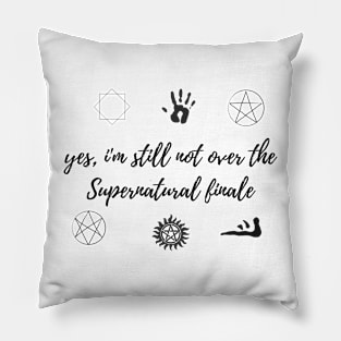 yes, i'm still not over the supernatural finale with symbols Pillow