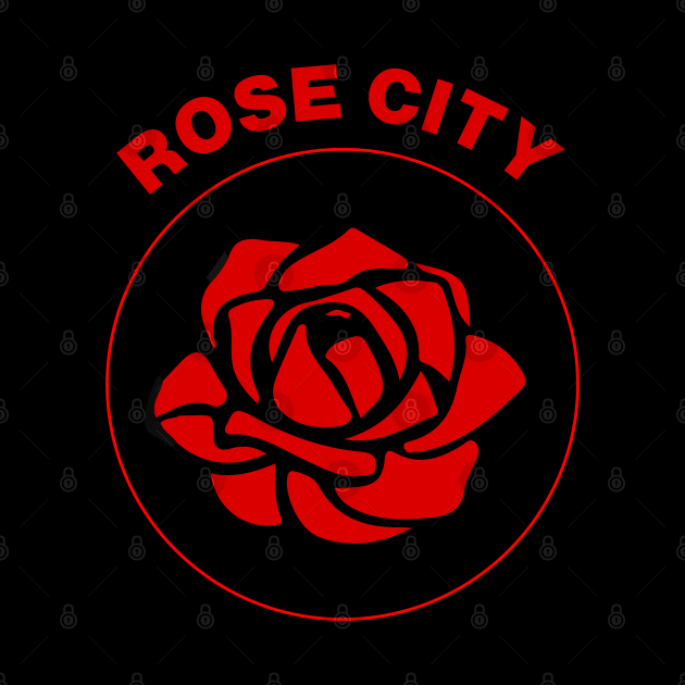 Rose City ANTIFA symbol / red by vlada123