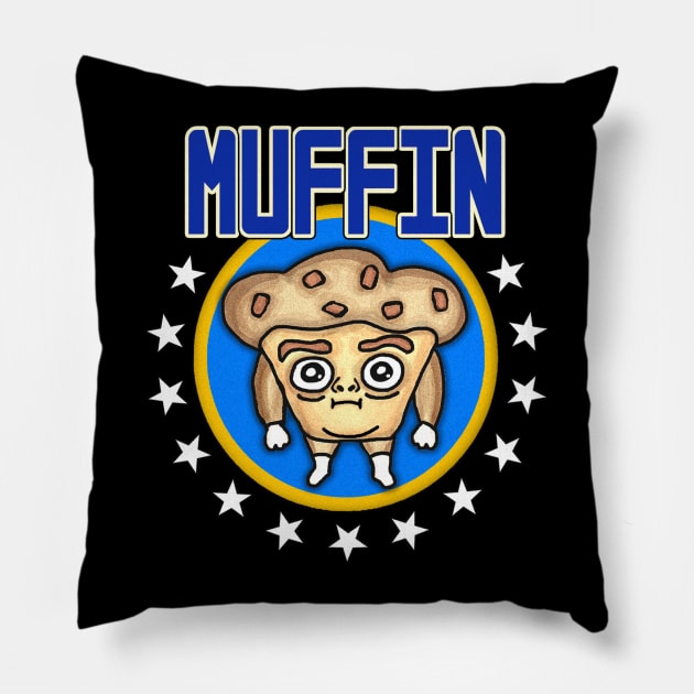 MUFFIN MAN Pillow by BEAVERNIGHT