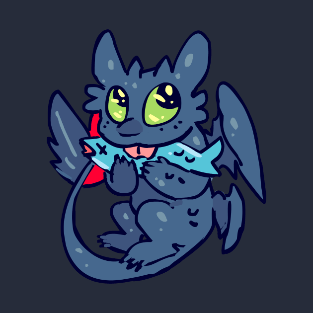 Chibi Toothless by sky665