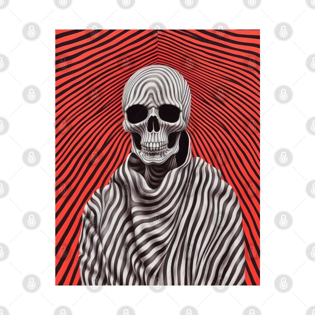 Op Art Reaper Death Mortality Optical Illusion Grim Reaper by Unboxed Mind of J.A.Y LLC 